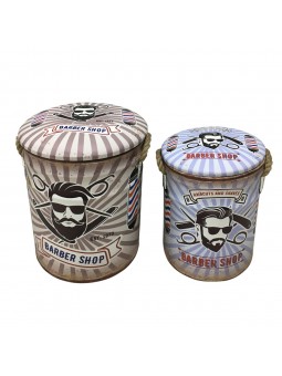 S/ 2 tabouret de rangement