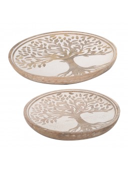 S/2 assiettes arbre de vie