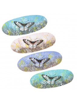 Assiette papillon ovale...