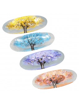 Assiette arbre ovale 43,5cm.