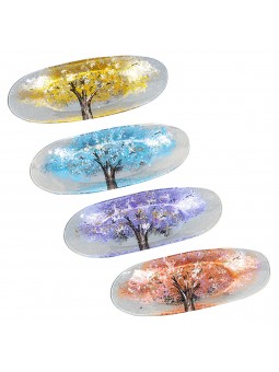 Assiette arbre ovale 35cm.