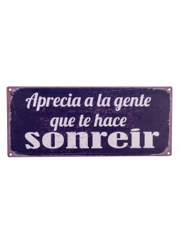 Plaque mur sourire 33x25cm.