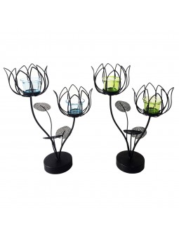 Bougeoir 2 fleurs