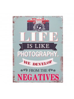 Plaque mur life 33x25cm.