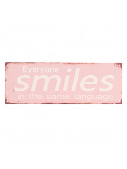 Plaque mur smiles 13x36cm.
