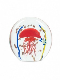 Presse-papiers méduse rouge