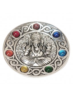 Assiette chakra avec ganesh