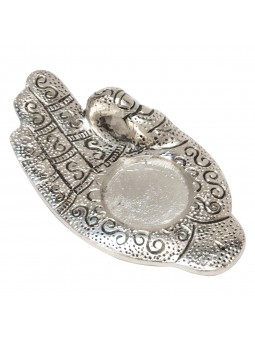 Porte bougie avce une main 