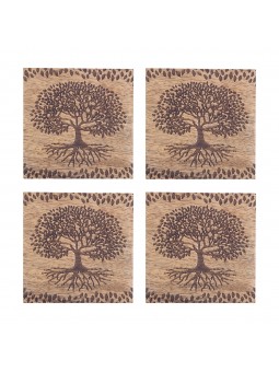 S/4 dessous de verre arbre...