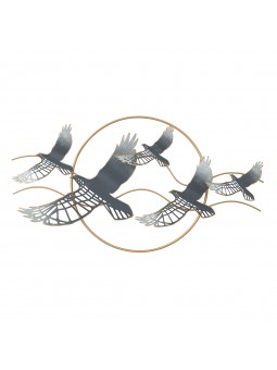 Ornement mur 4 oiseaux