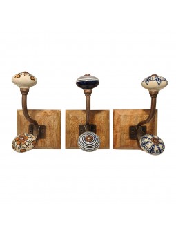 Patère 1 crochet 3 couleurs...