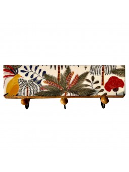 Patere feuilles 3 b.