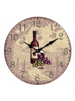 Horloge raisin et vin