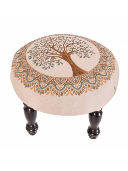 Pouf tree of life vert avec...