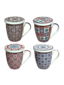 Mug 4 diff. avec boite cadeau