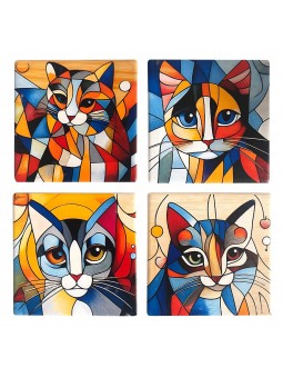 Dessous de verre chat