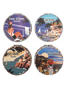 Miroir poche côte bleue...