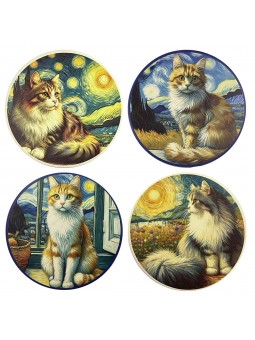 Sous-verre chat avec exposant