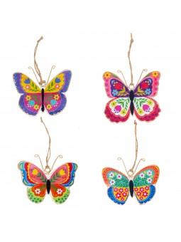 Pendant papillon 4 diff.