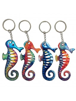 Porte-clés hippocampe 4 diff.