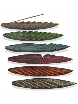 Support encens feuille