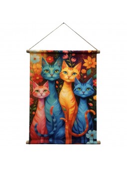 Toile enroulable chat