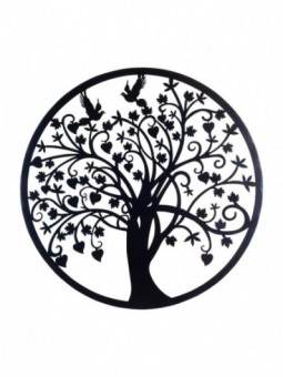 Ornement rond arbre a/oiseaux