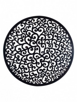 Ornement rond boucle en cœur