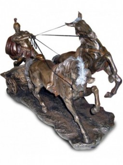 Statue chariot romain