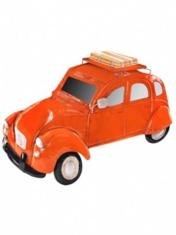 Plaque voiture 2CV orange