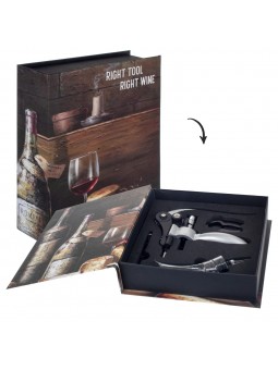 Boite livre set vin 4 p.