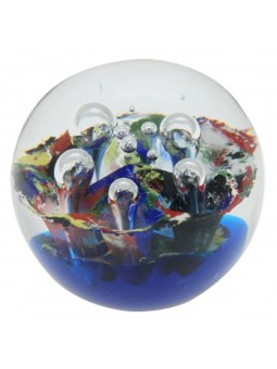 Presse-papier en verre corail 