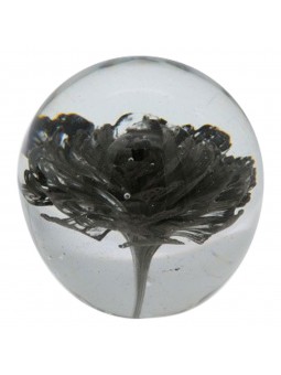 Presse-papier en verre rose...