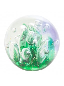 Presse-papier en verre algues