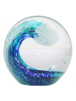 Presse-papier en verre vague 