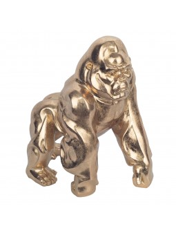 Sculpture petite gorille doré 